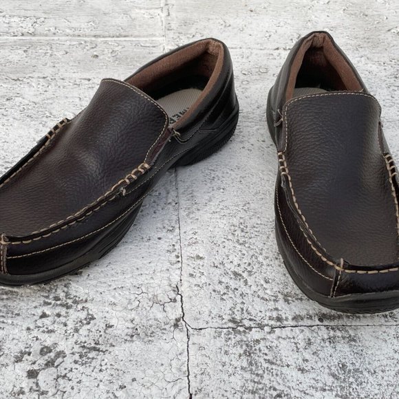 Perry Ellis America Men Shoes Brown Leather Upper Slip On Loafer Size 8.5M - Picture 3 of 8